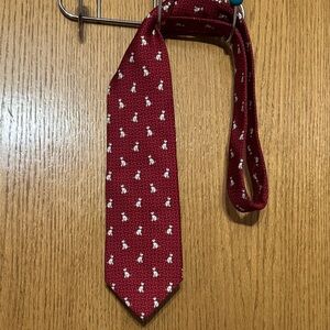 Dog Red Patterned Tie